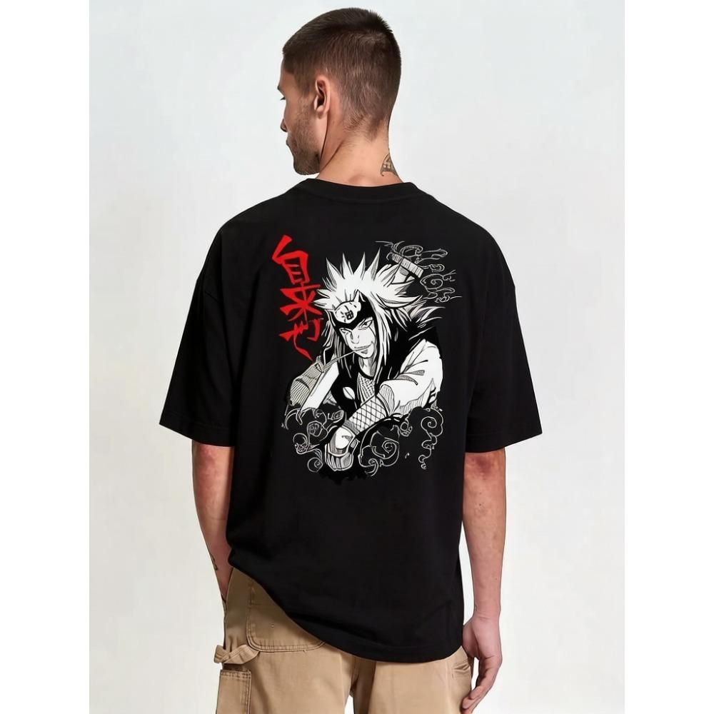 Men's Women's Printed T-shirt Uzumaki Jiraiya Gamabunta Japanese Anime Summer Cotton Casual T-shirt
