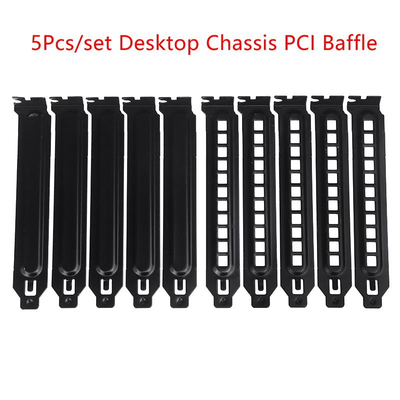 5Pcs Desktop Chassis Pci Baffle Expansion Slot Cover Plate Dust Bezel For Computer Pc Case