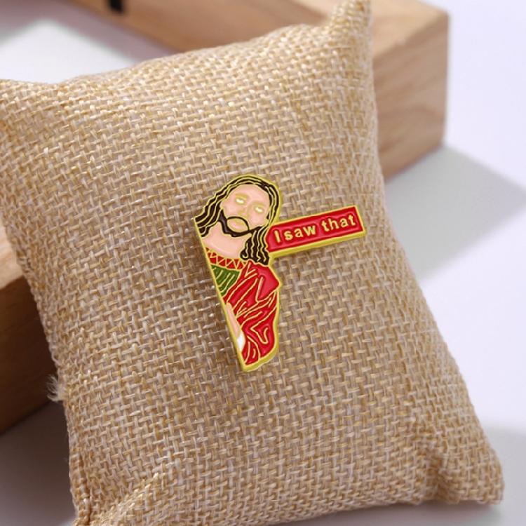 Jeg Så Den Pins Komisk Emaljepin Jesus Knappepins Samlerobjekt Gave til Venn