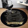 1PC Slytherin Snake Crest Office Round Rug, Non-slip, Soft and Durable Office Rug for Interior Decoration, Perfect for Office, Beautiful Decoration