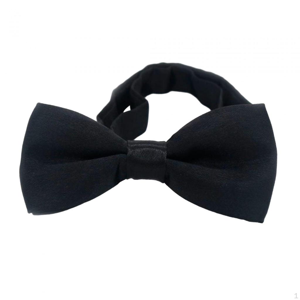 Adjustable Bow Ties for Kids, Solid Color, Polyester, Versatile, Pre-Tied, Birthday, Prom,