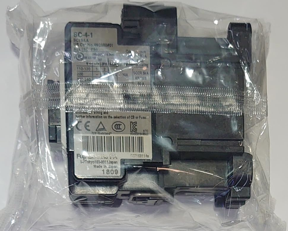 

Fuji Electric Equipment Control Standard Electromagnetic Contactor case AC200V Coil AC200V 1B (without cover) SC-4-1