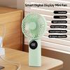 Portable Handheld Mini Fan 1200mAh Rechargeable 5 Speeds Personal Travel Fans with Digital Display 90 Degree Foldable Desk Fan for Outdoor