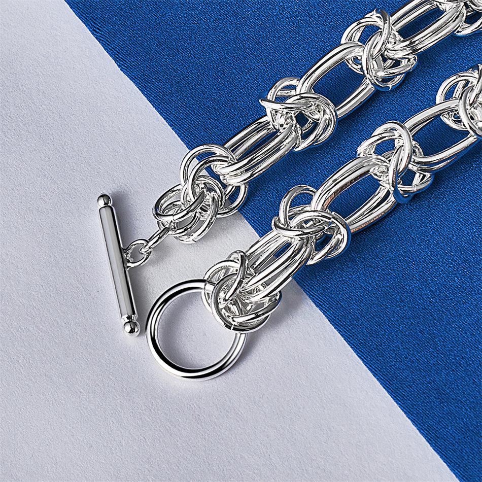 925 sterling silver 8-inch exquisite woven bracelet, fashionable men's and women's party wedding accessories and accessories