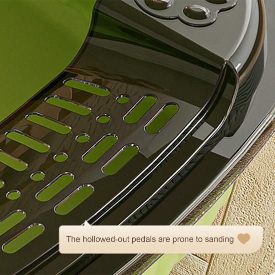 Open Top Cat Litter Box with High Side Anti-Splashing Kitten Litter Pan Semi-Enclosed Cat Toilet with Litter Sifting Scoop