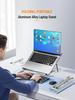 Portable Aluminum Alloy Laptop & Tablet Stand with Adjustable Angles, Enlarged Design, and Heat Dissipation