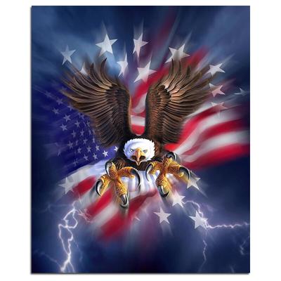 Eagle 5D DIY Diamond Painting America Flag Full Round Embroidery Cross Stitch