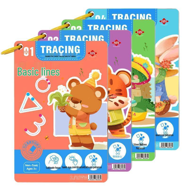Early Childhood Control Pen Training Coloring Copybook for 2-3 Year Olds: Kindergarten Beginner Practice & Concentration