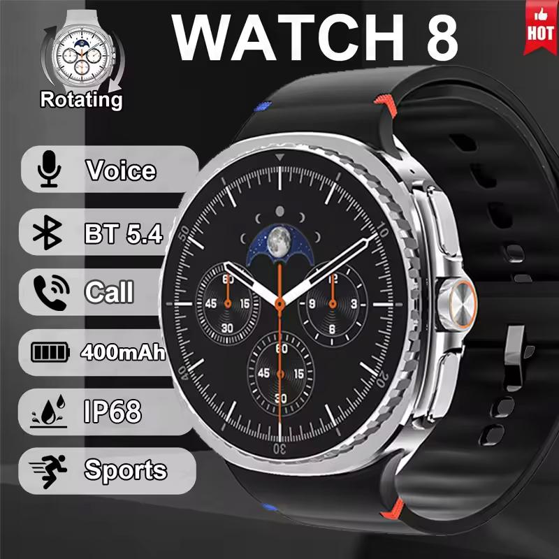SACOSDING Man Smart Watch 1.43"AMOLED 400mAh Battery Heart Rate Sports Modes Al Voice lP68 Waterproof Fitness Tracker Smart Watch