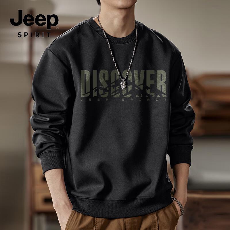 

JEEP SPIRIT Men s Heavyweight Crew Neck Sweatshirt L