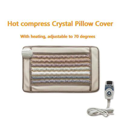 Hot Compress Crystals Pillow Cover Neck Massager Heat Tourmaline Pillowcase Jade Pillow Cover Neck Pain Relief Improve Insomnia