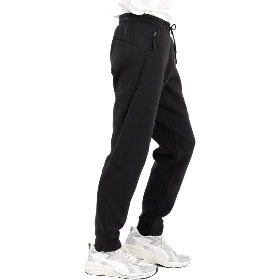 Puma Solid Logo Running Fitness Training Knitted Pants Men Bottoms Black 626141-01