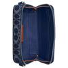 Coach Charter 19 Classic Logo Silver Hardware Denim And Fine Calfskin Shoulder Bag Small Men Shoulder Bag Deep-Blue CAS41-DEB