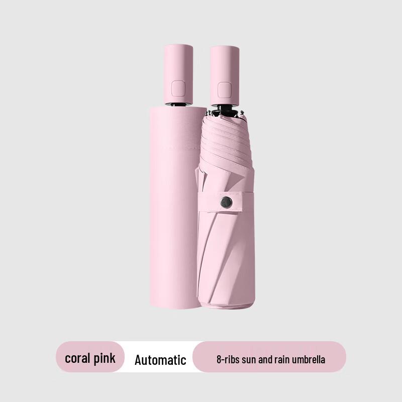 Fully Automatic 8-Rib Folding Sun/Rain Umbrella