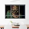 Halloween 3D Wall Sticker Scary Ghost Home Party Bar Decoration Wall Stickers (Size: 48x68 cm)