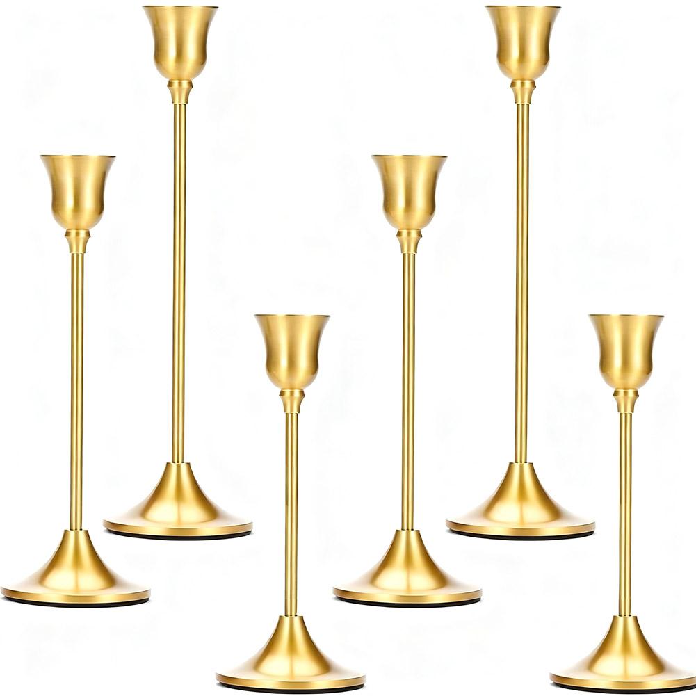Sturdy Metal Construction Vintage Candlesticks Conical Candlesticks