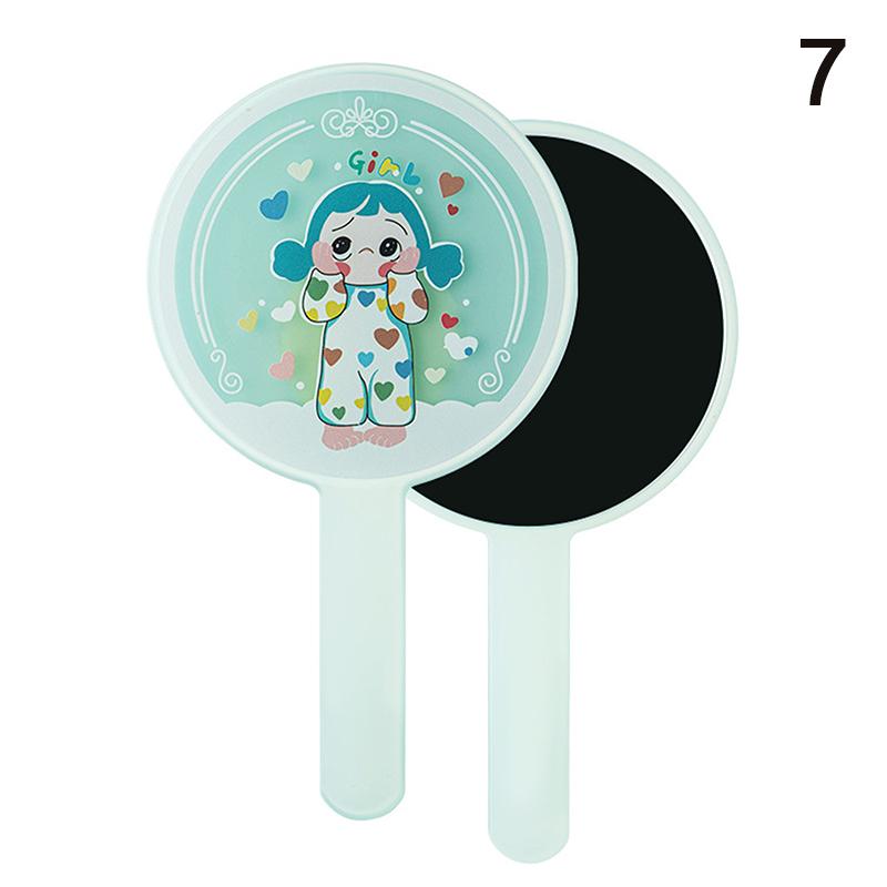 Portable Ins Liquid Shape Heart Mirror Handheld Desktop Cosmetic Mirror Makeup Mirror Travel Metallic High Definition Mirror