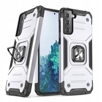 Wozinsky Ring Armor Hybrid Armored Case Cover + Magnetic Holder Samsung Galaxy S22+ (S22 Plus) Silver