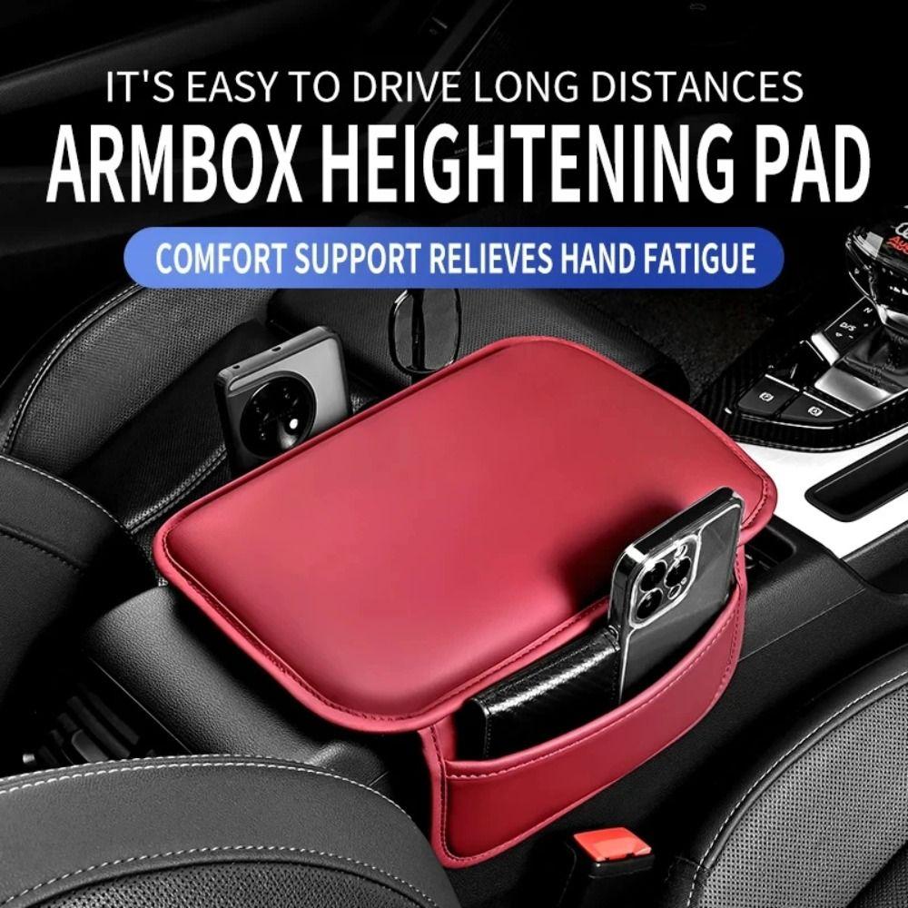 

Comfortable Center Console Cover Elastic Strap Arm Rest Cover Car Armrest Mat Protection Cushion бежевый