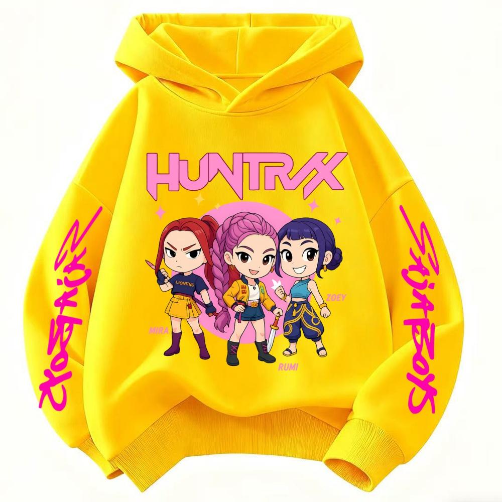 Kpop Demon Hunter Hoodies Kids Kawaii Rumi Mira Zoey Sweatshirt Girls Boys Winter Pullover Long Sleeves Children Clothes