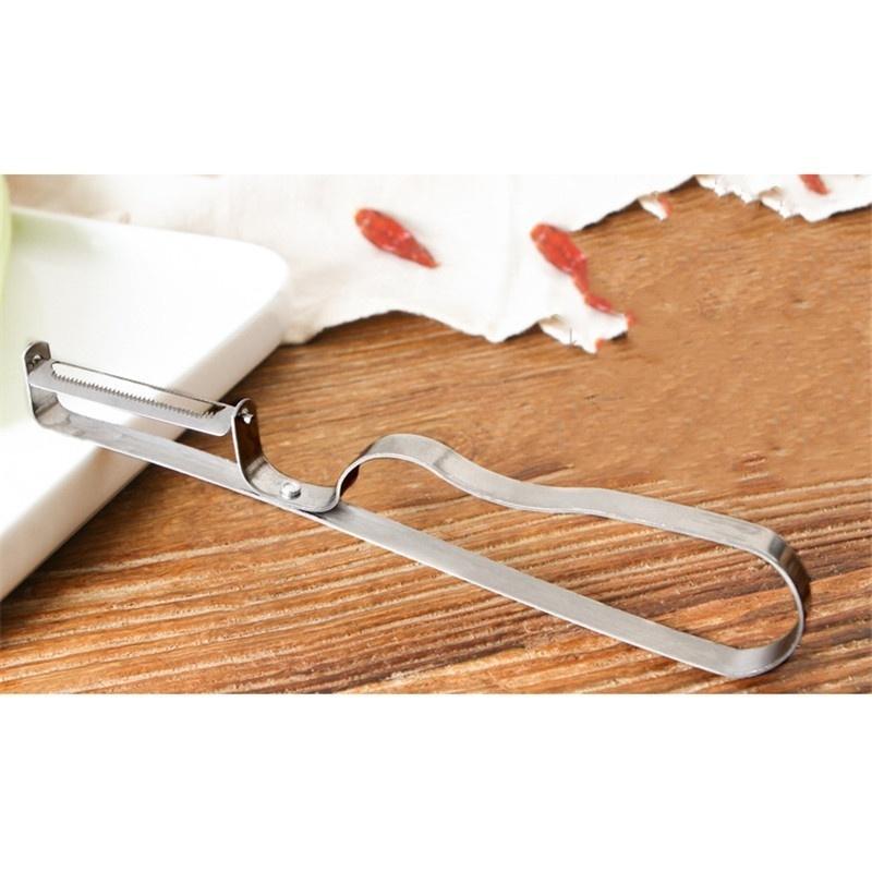 Multifunctional Stainless Steel Kitchen Tooth Type Planer Fruits and Fruit Peeler 16.5*2.5cm
