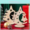 Elegant Diy Christmas Ornaments Festive Wooden Tree Pendant For Holiday Table Display