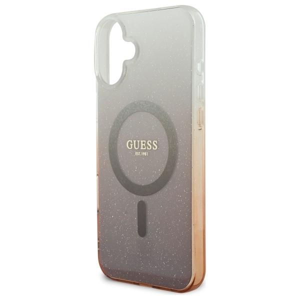 Guess Guhmp16Mhgrcelw Iphone 16 Plus6.7 Brązowy/Brown Hardcase Iml Glitter Gradient Magsafe