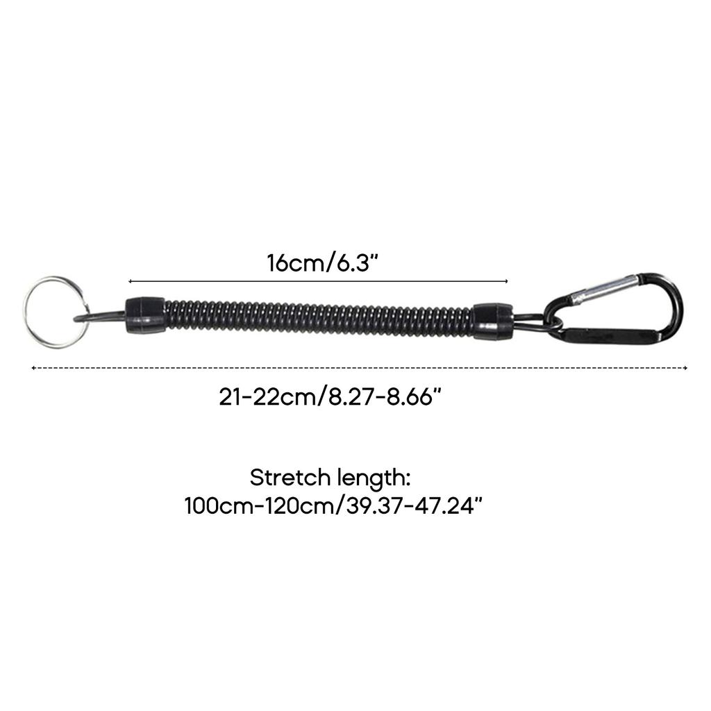Fishing Tools Anti-Lost Lanyard Telescopic Elastic Retention Rope Safety Spring Lanyard Rope Keyring Chain Accessories