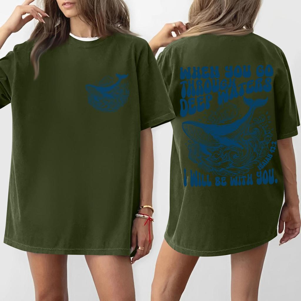 Women's Round Neck Printed Short-sleeved T-shirt Top