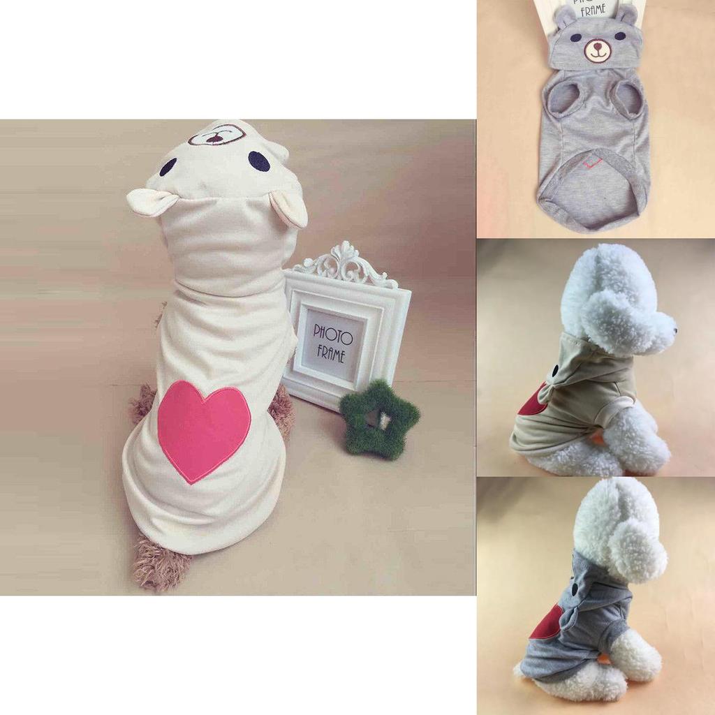 Entzückender Haustier Hund Katze Welpen Pullover Hoodie Mantel mit einzigartigem Bären-Design für Wärme