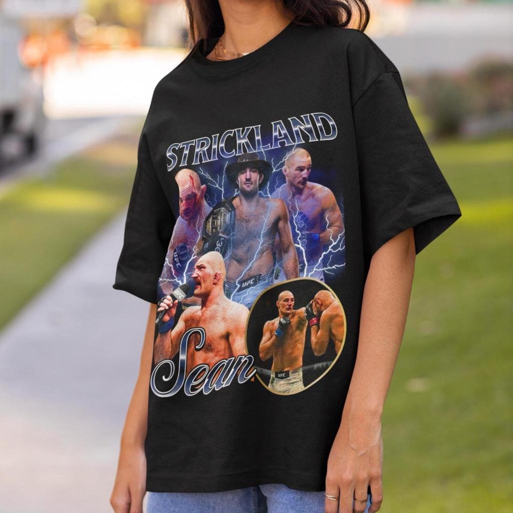 Sean Strickland Vintage Style UFC Mma T-Shirt Retro 90's Style Bootleg T-Shirt Oversized Sport Tee Gift for UFC T-Shirt USA Ufc Shirt Champ