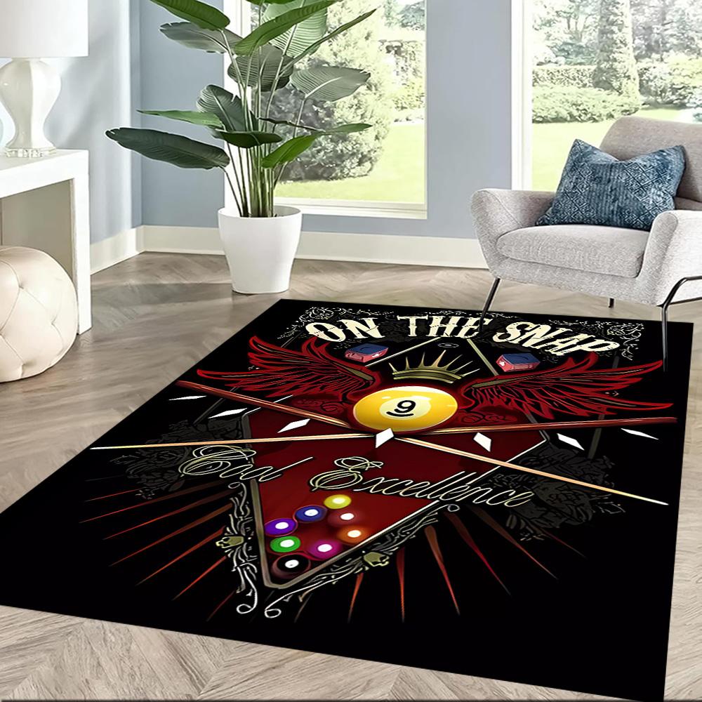 Pool Table Setup Floor Mats for Living Room, Bedroom and Room Decoration Are Suitable for Gifts.