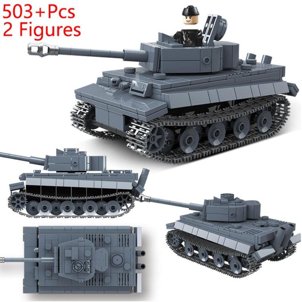 Militär ww2 Kanone Sturmpanzer Kampfpanzer Auto LKW Armee Waffe Bausteinsets Modell König Kinderspielzeug Geschenk