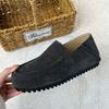 Loafers for Woman Genuine Leather Warm Wool Shoes Winter New Flat Cotton Shoes Women's Retro Casual Women's Shoes