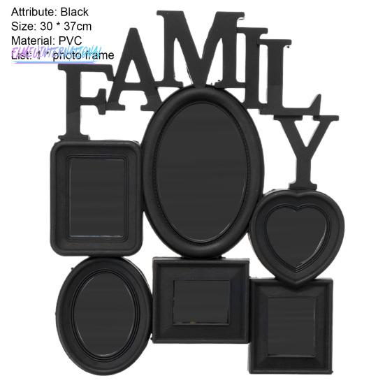 Multi-slots Rustic Family Photo Frame - Elegant Looking Picture Frame for Home Decoration, Rustic Plastic, Multiple Slots