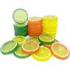 6 Artificial Lemon Slices Blocks Props Simulation Fake Fruit Realistic Model Party Home Kitchen Restaurant Christmas Decoration