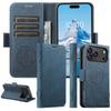 iPhone 17 Pro Leather Flip Case with MagSafe, Card Slot, Wireless Charging, and Samsung Stand Compatibility