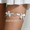Gothic Heart Lolita Leg Garter Anime Elastic Bowknot Leg Ring Choker Thigh Ring Role Cosplay Leg Ring Wedding Sexy Lace Garter