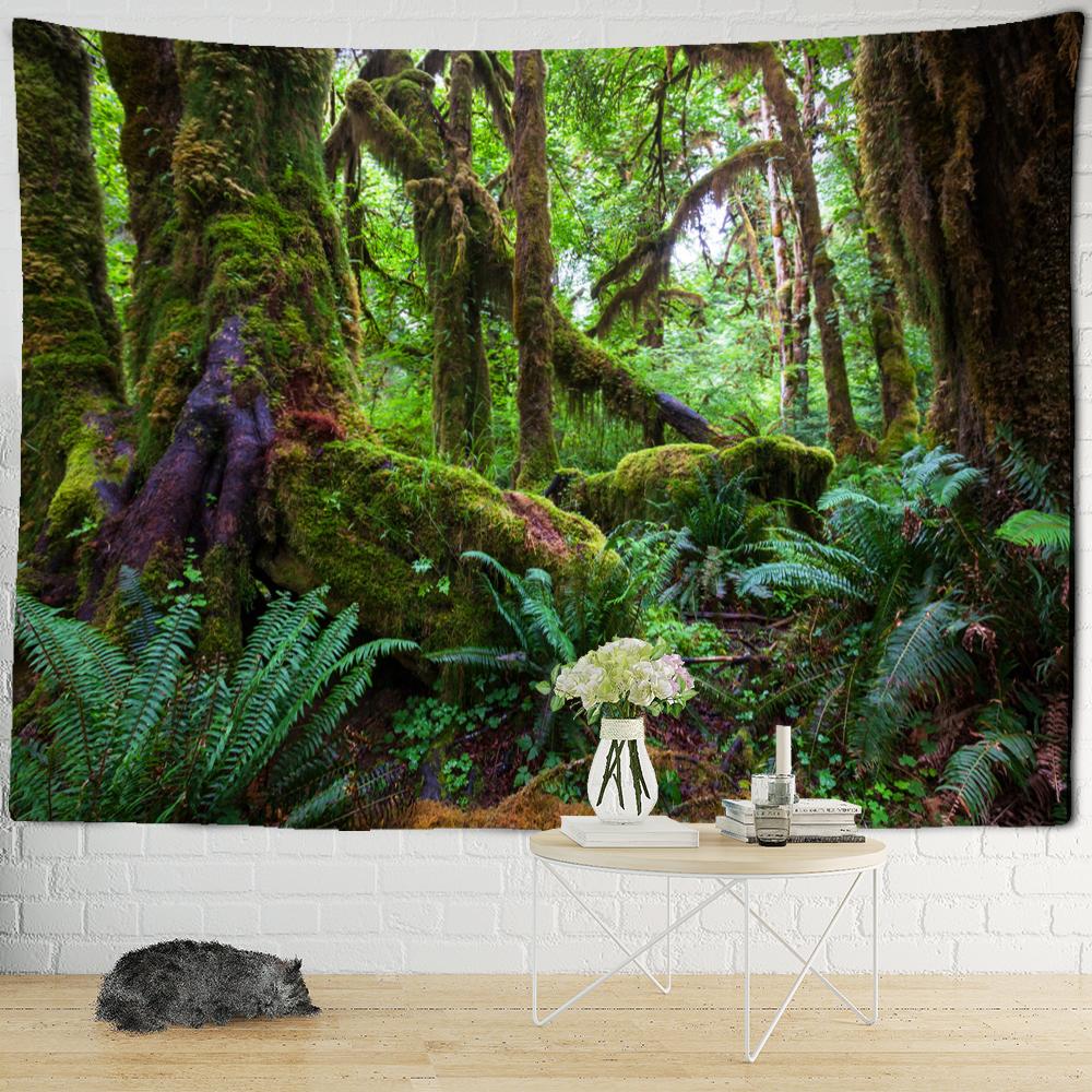 Fairytale Forest Tapestry Wall Hanging Beautiful Tropical Landscape Bohemian Hippie Tapiz Room Background Wall Decor