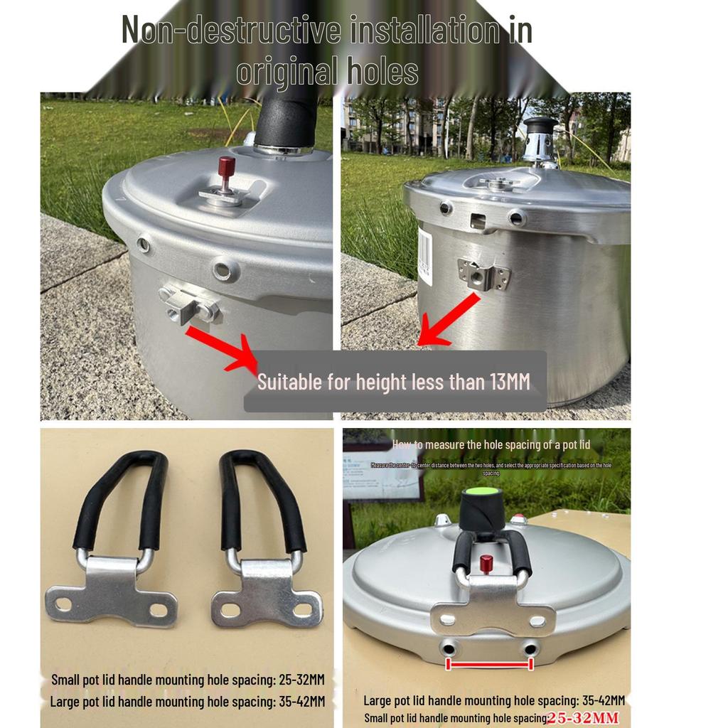 Pentola a Pressione Portatile in Acciaio Inossidabile con Manico Pieghevole