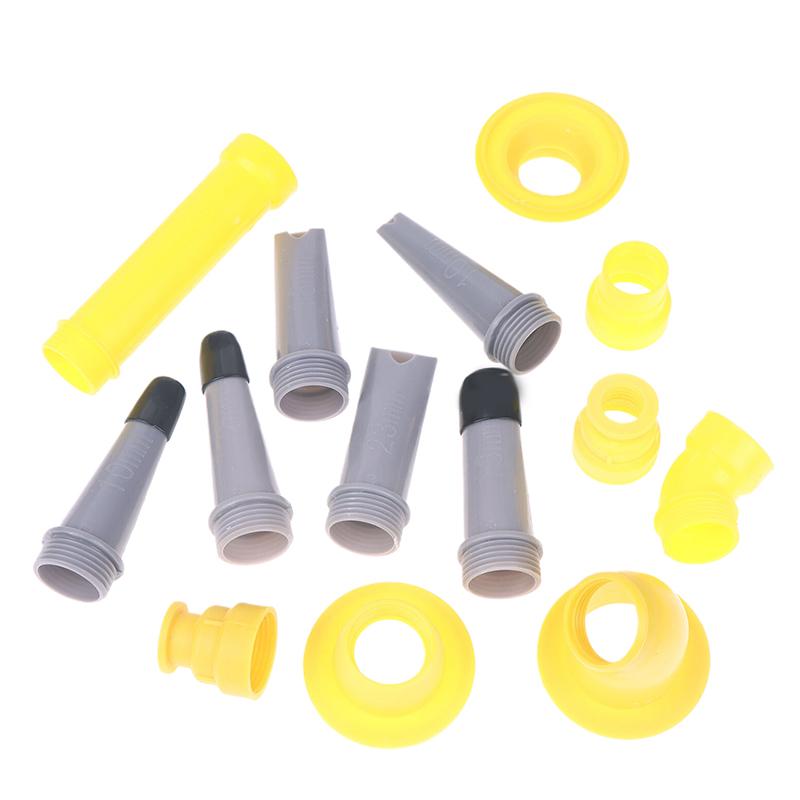 15/18Pcs Caulk Finisher Kit Glass Glue Caulking Nozzle Tips With Connection Bases Replacement For Bathroom Kitchen Doors