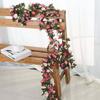 Luxurious Pink Silk Rose Floral Vine Garland For Stunning Party And Home Decor
