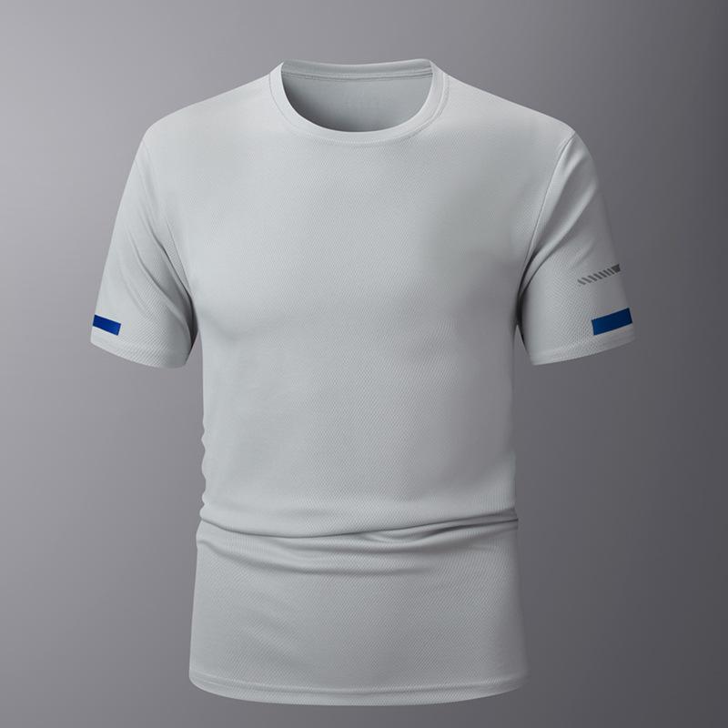 Outdoor Large-Size Sports T-Shirt Men'S Clothing, European-Size Thin Training Short-Sleeved Casual Quick-Drying Fitness T-Shirt