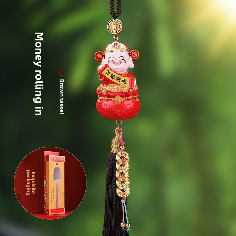 

Traditional Car Ornament Resin Lucky Prosperity Wealth Gift For Vehicle Interior Decor Red A