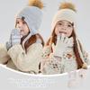 Windproof Toddler Bonnet Plush Beanies Hat Fashion Pompom Knitted Hats  Outdoor