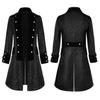 Men Button Fashion Steampunk Vintage Jacket Gothic Frock  Coat  Tailcoat