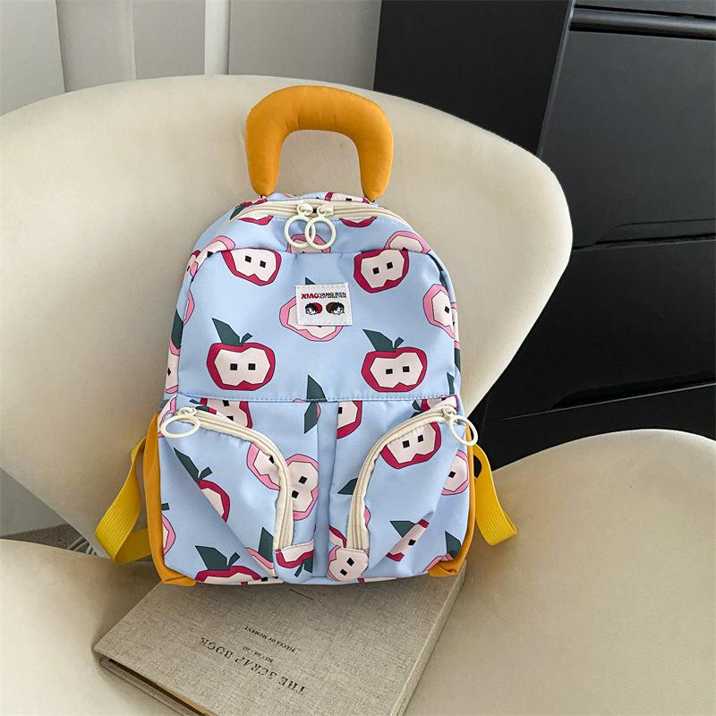 Cartoon Fruit Print School Backpack Girls Light Portable Kindergarten Schoolbag For Girls Boys Korean Kids Backpacks Cute Bags