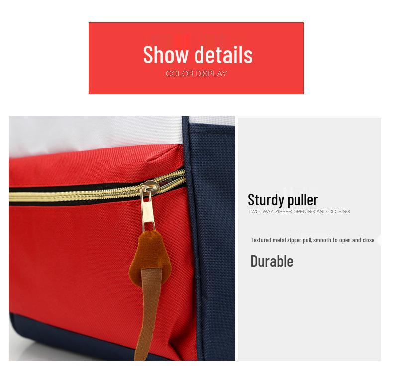 Batoh z plátna s velkým ocelovým klipem v japonském stylu pro ženy a studenty