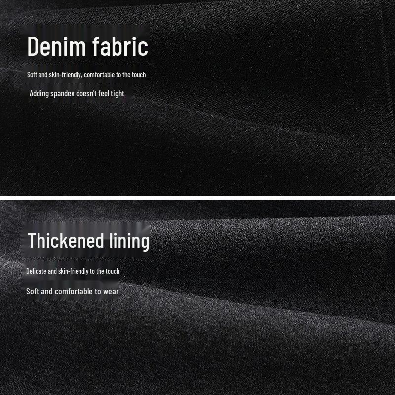 HLA Men's Shan Bu Zai Gao Series Straight-Fit Winter Jeans