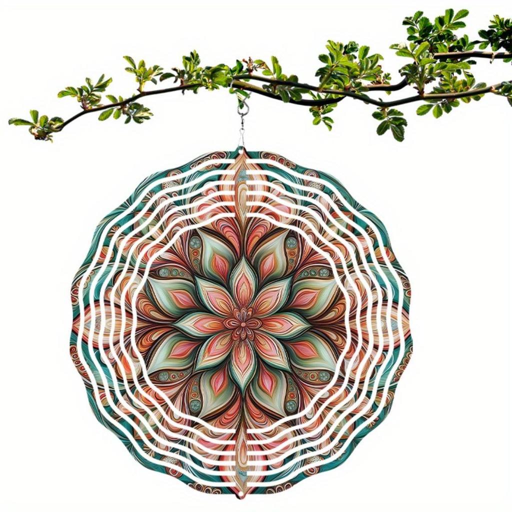10 Inch Rotating Wind Chime with 360 Hook for Garden Balcony Decoration All Season Unique Gift for Friends Family Home Outdoor